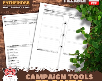 D&D 5e Fronts Plot Building Tool: Game Master Toolkit (Digital Download)