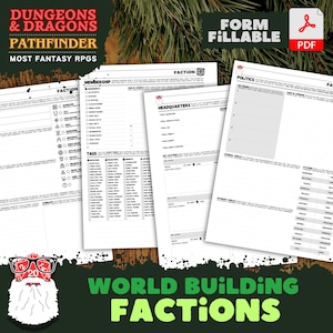 D&D Legierungsdesigner für Rollenspiele | World Gebäude Vorlage | Ausfüllbares PDF | Perfekt für Dungeon Masters | Digitaler Download