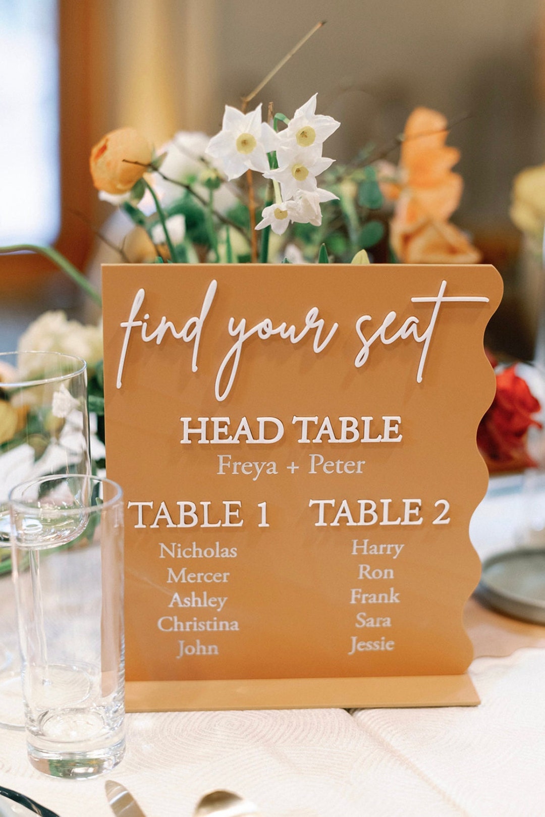 Custom Table Top Sign Custom Acrylic Table Sign Custom Menu Sign