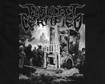 Forklift Certified Unisex Aesthetic Shirt, Aesthetic Clothing, Band Shirt, Grunge Clothing, Death Metal Logo, Black Metal Logo Gildan Heavy