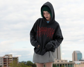 HOODIE Unisex Aesthetic Hoodie, Aesthetic Clothing, Tumblr Hoodie, Tumblr Clothing, Grunge Hoodie, Goth Hoodie, Death Metal Font Hoodie