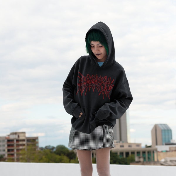 HOODIE Unisex Aesthetic Hoodie, Aesthetic Clothing, Tumblr Hoodie, Tumblr Clothing, Grunge Hoodie, Goth Hoodie, Death Metal Font Hoodie