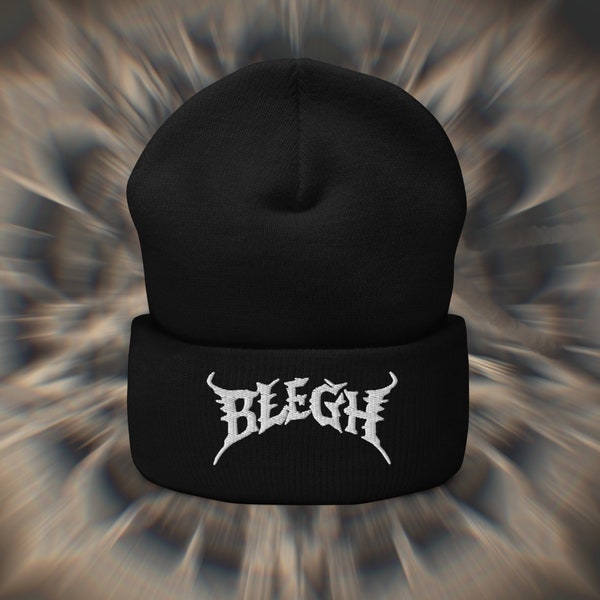 BLEGH Unisex Aesthetic beanie, Aesthetic clothing, Grunge Clothing, Death Metal Logo, Black Metal Logo, Deathcore, Crabcore, Lorna Shore