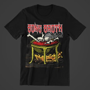 Bone Broth - Aesthetic Shirt, Aesthetic Clothing, Band Shirt, Grunge Clothing, Death Metal Logo, Black Metal Logo Gildan Heavyweight