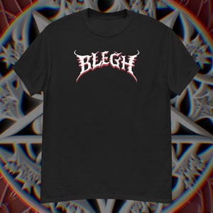 BLEGH RED Unisex Aesthetic Shirt, Aesthetic Clothing, Band Shirt, Grunge Clothing, Death Metal Logo, Black Metal Logo Gildan Heavy