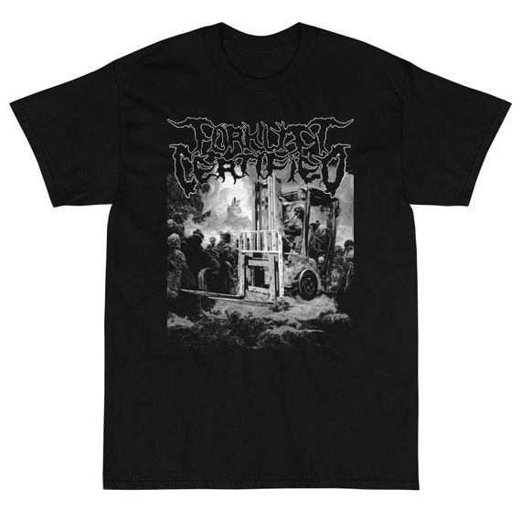Forklift Certified Unisex Aesthetic Shirt, Aesthetic Clothing, Band Shirt, Grunge Clothing, Death Metal Logo, Black Metal Logo Gildan Heavy