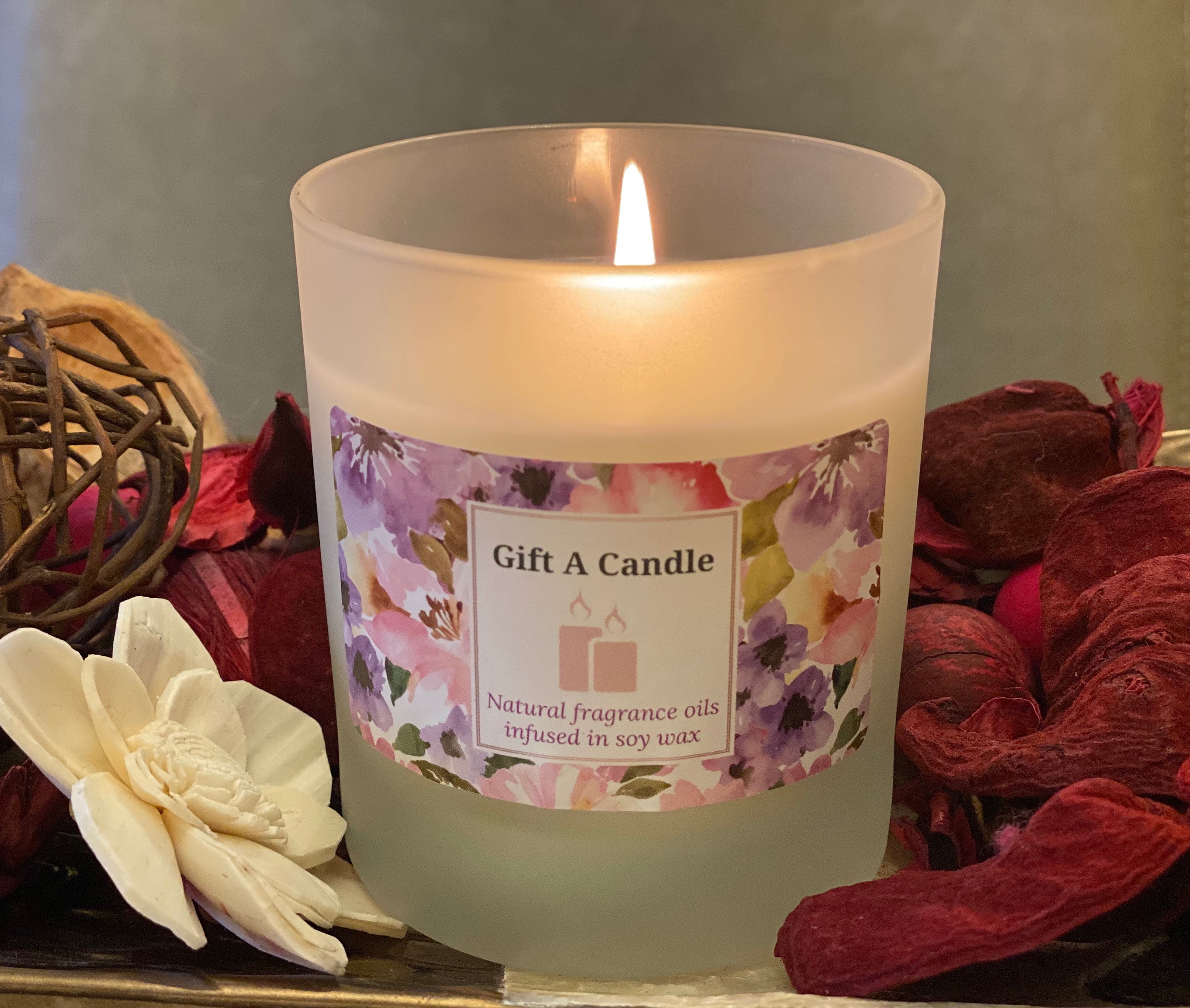 Large 300G/30CL Candle in a Frosted Glass Jar Etsy