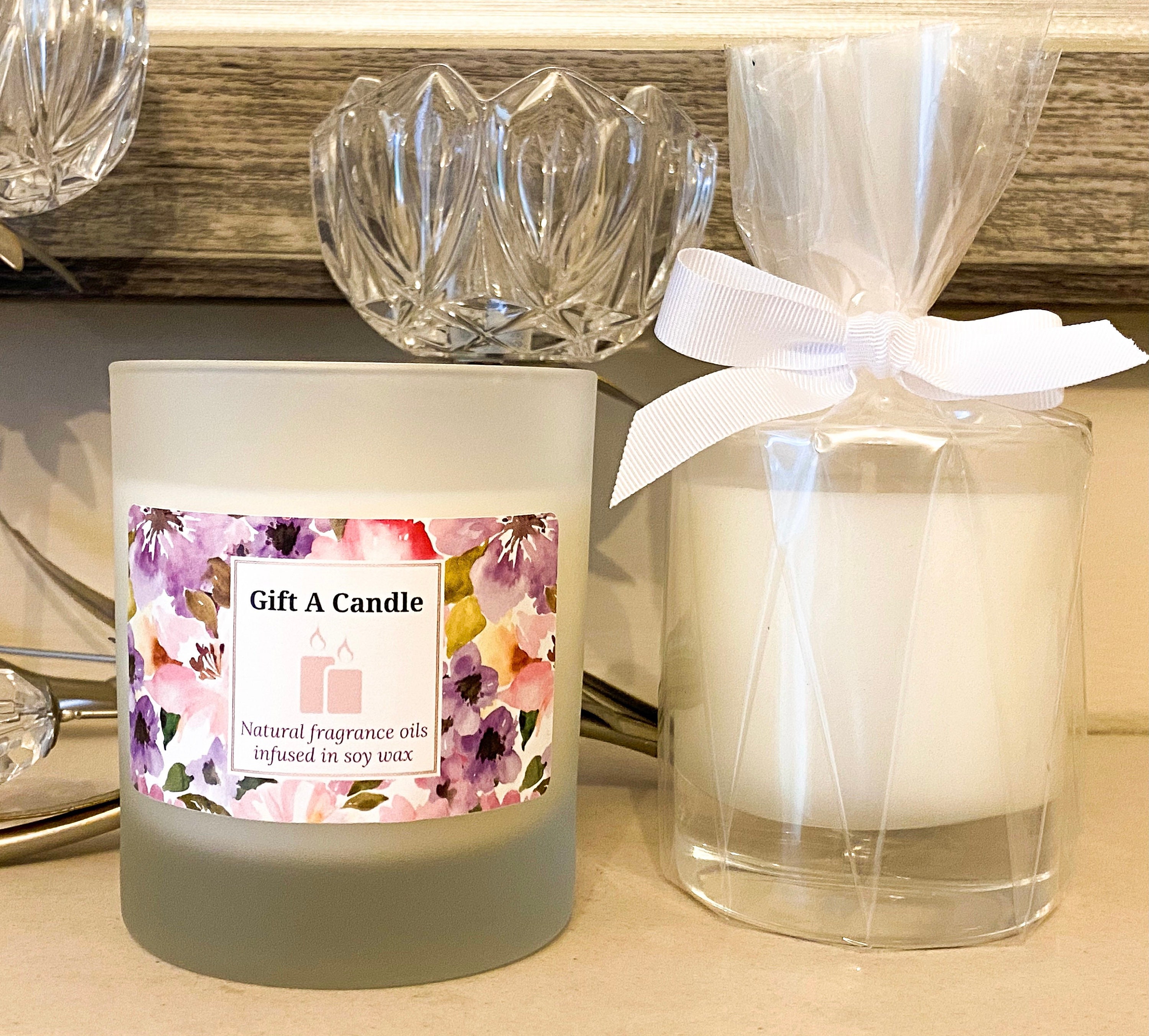 Large 300G/30CL Candle in a Frosted Glass Jar Etsy