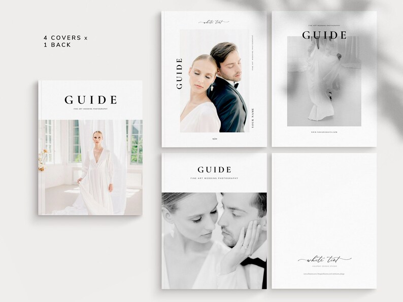 modern minimal Welcome Client Wedding Guide Magazine CANVA Template for Wedding Photographers by White Tint Design