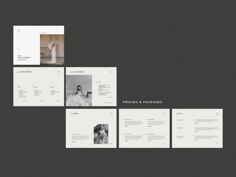 wedding photography pricing services client guide template for canva by white tint design - rose collection