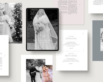 Wedding Photography Pricing Guide & Services Brochure | Elegant Romantic Price Sheet | 36 Editable Pages | Professional Canva Template