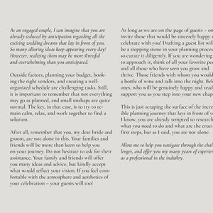modern elegant canva wedding welcome client guide for wedding photographers by white tint design