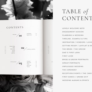 modern minimal Welcome Client Wedding Guide Magazine CANVA Template for Wedding Photographers by White Tint Design
