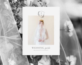 Elegant Wedding Photography Welcome Guide | Timeless Luxury Bridal Magazine | 80 Pages | Pre-written Content | Professional Canva Template.