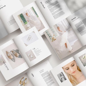 modern minimal Welcome Client Wedding Guide Magazine CANVA Template for Wedding Photographers by White Tint Design
