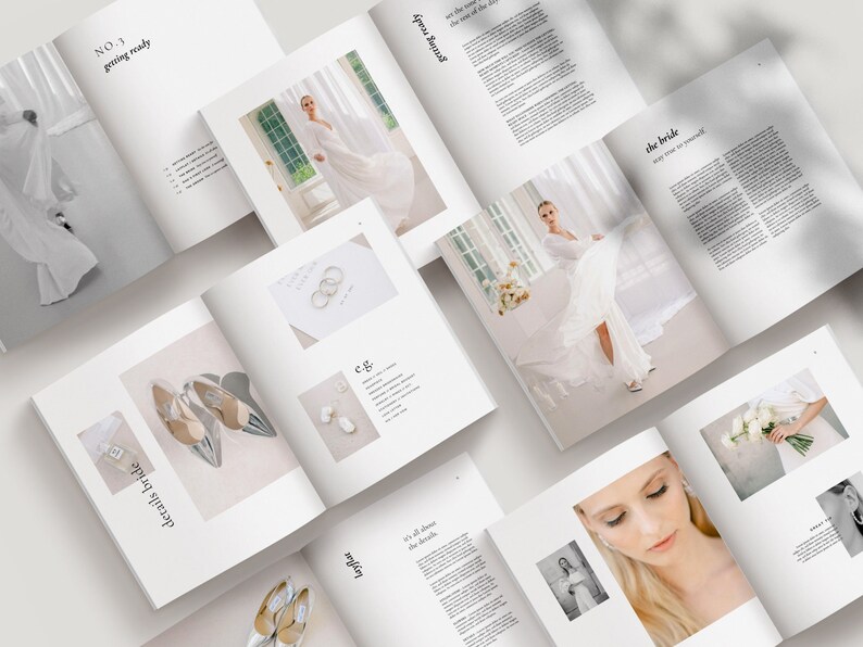 modern minimal Welcome Client Wedding Guide Magazine CANVA Template for Wedding Photographers by White Tint Design