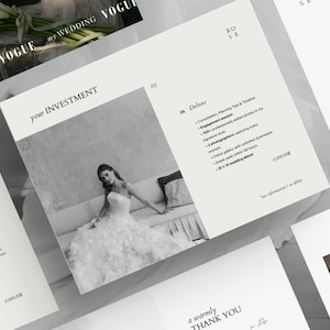 wedding photography pricing services client guide template for canva by white tint design - rose collection