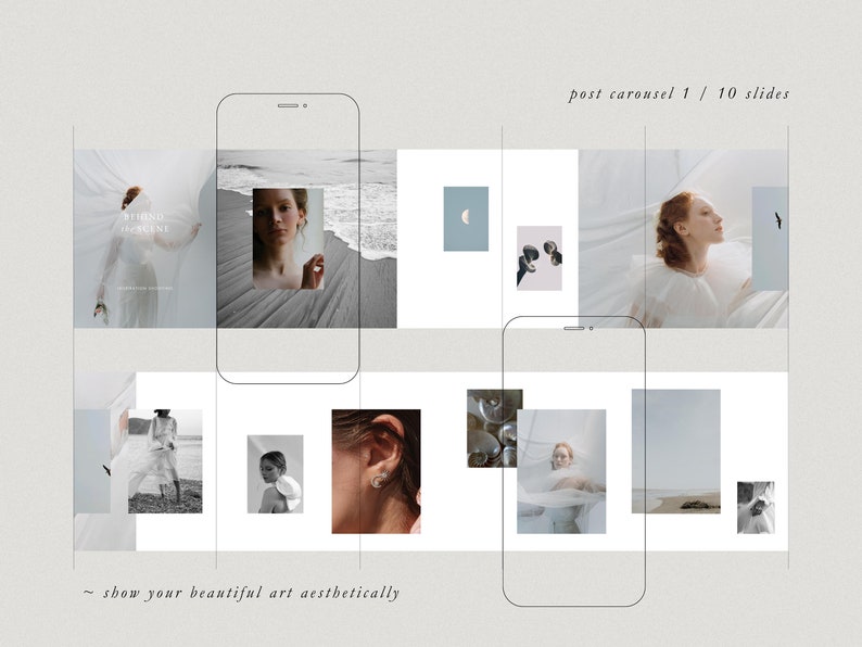 modern timeless minimal social media instagram carousel post templates editable in canva for wedding photographers