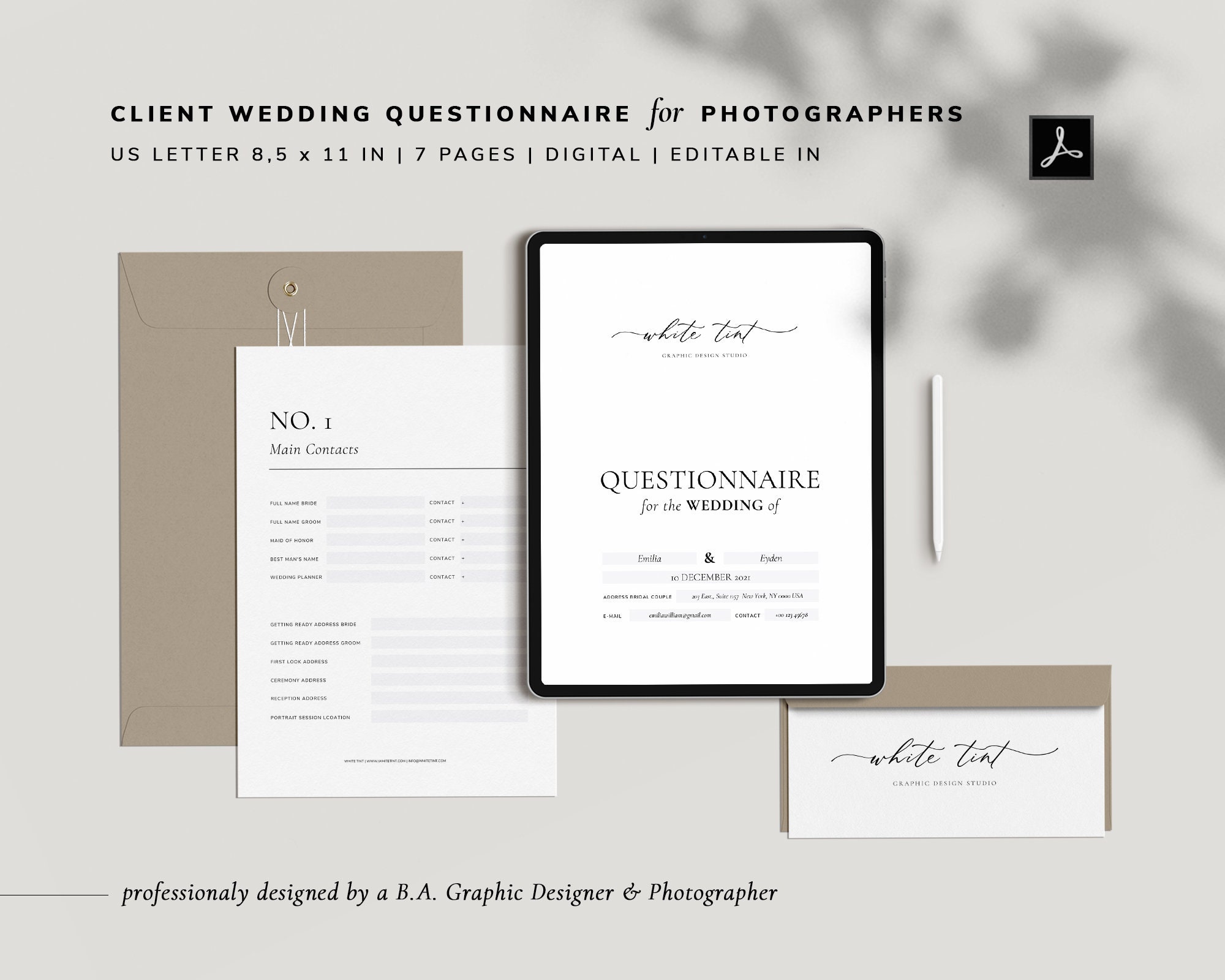 Wedding Questionnaire - Etsy