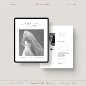 Modern Pricing Guide For Wedding Photographers, Fully Pre-Written Copy, Photography Services Template, 30 Pages Fully Editable in Canva