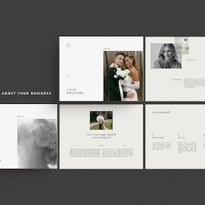 wedding photography pricing services client guide template for canva by white tint design - rose collection