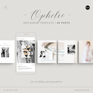Elegant CANVA Instagram Post Carousel For Wedding Photographers And Florists, Modern IG Photography Templates, Classic Social Media Promo