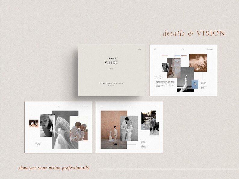Modern Photography Mood Board Canva Template, Minimal Concept Vision ...