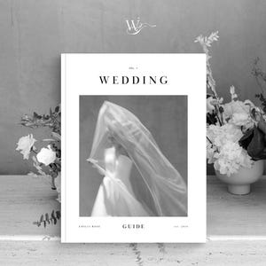 Modern CANVA Client Welcome Guide For Wedding Photographers, Contemporary Minimal Magazine Template With Professional Pre-Written Copy