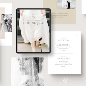 Elegant Client Pricing Guide Magazine With PRE-WRITTEN Copy For Canva, Timeless Service Welcome Guide For Fine Art Wedding Photographers