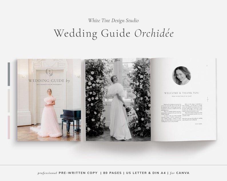 Matching WhiteTint Design photography templates including pricing guides and marketing bundles for a cohesive client experience. Designed by whitetint design