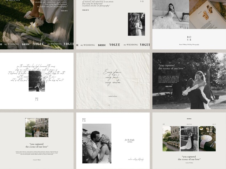 wedding photography pricing services client guide template for canva by white tint design - rose collection