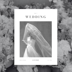 Modern CANVA Client Welcome Guide For Wedding Photographers, Contemporary Minimal Magazine Template With Professional Pre-Written Copy