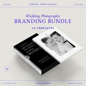 Pacote de Fotografia de Casamento, Modelos do Canva para Fotógrafos, Guia de Boas-Vindas para Casamentos Elegantes, Guia de Preços Modernos, Pacote Minimalista para Instagram