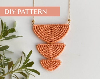 Macrame PATTERN for Susie necklace, DIY necklace, macrame tutorial