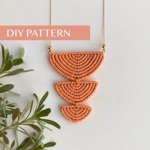 Macrame PATTERN for Susie necklace, DIY necklace, macrame tutorial