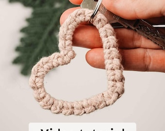 Macrame Heart Keychain Video Tutorial: Easy DIY Project