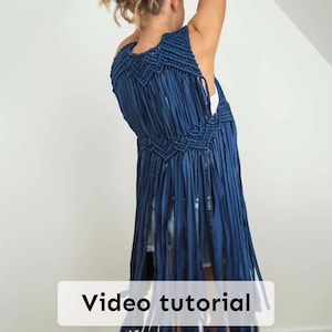 Macrame Vest Video Tutorial, Boho Summer Vest Pattern