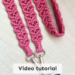 Heart Macrame Lanyard Tutorial, DIY Phone Strap (Video Tutorial)
