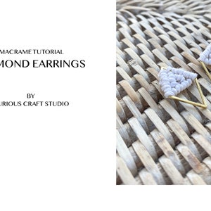 Macrame PATTERN earrings, macrame tutorial, macrame jewelry image 6