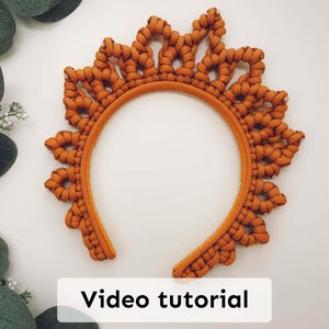 Macrame Crown Pattern, Cleo Crown Tutorial (PDF pattern with text and video)