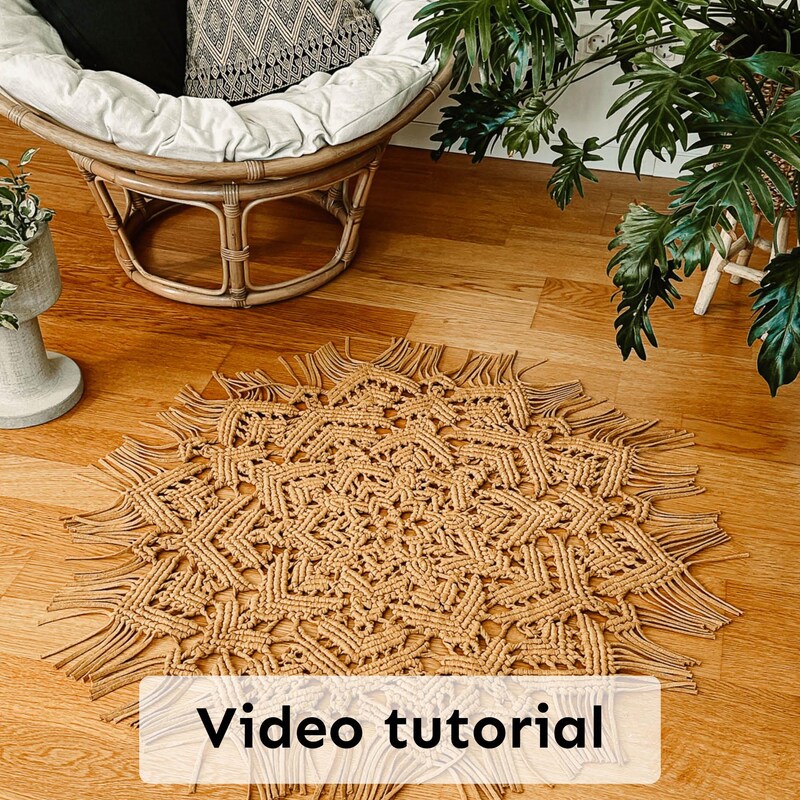 Round Crochet Rug Pattern Small Circular Carpet - Etsy