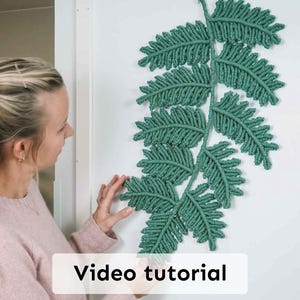 Macrame Fern Leaf Wall Hanging Video Tutorial: DIY Home Decor Project
