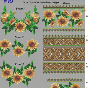 Ukrainian embroidery design, Set of 7 embroidery designs, folk embroidery, vyshyvanka dress, Slavic, vyshyvanka pattern