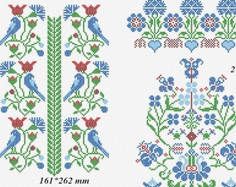 cross stitch pattern, Ukrainian embroidery pattern, Slavic machine embroidery design, folk Ukraine cross stitch shirt