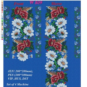 Slavic embroidery design for woman, Ukrainian cross stitch embroidery design, Flower embroidery pattern, Slavic