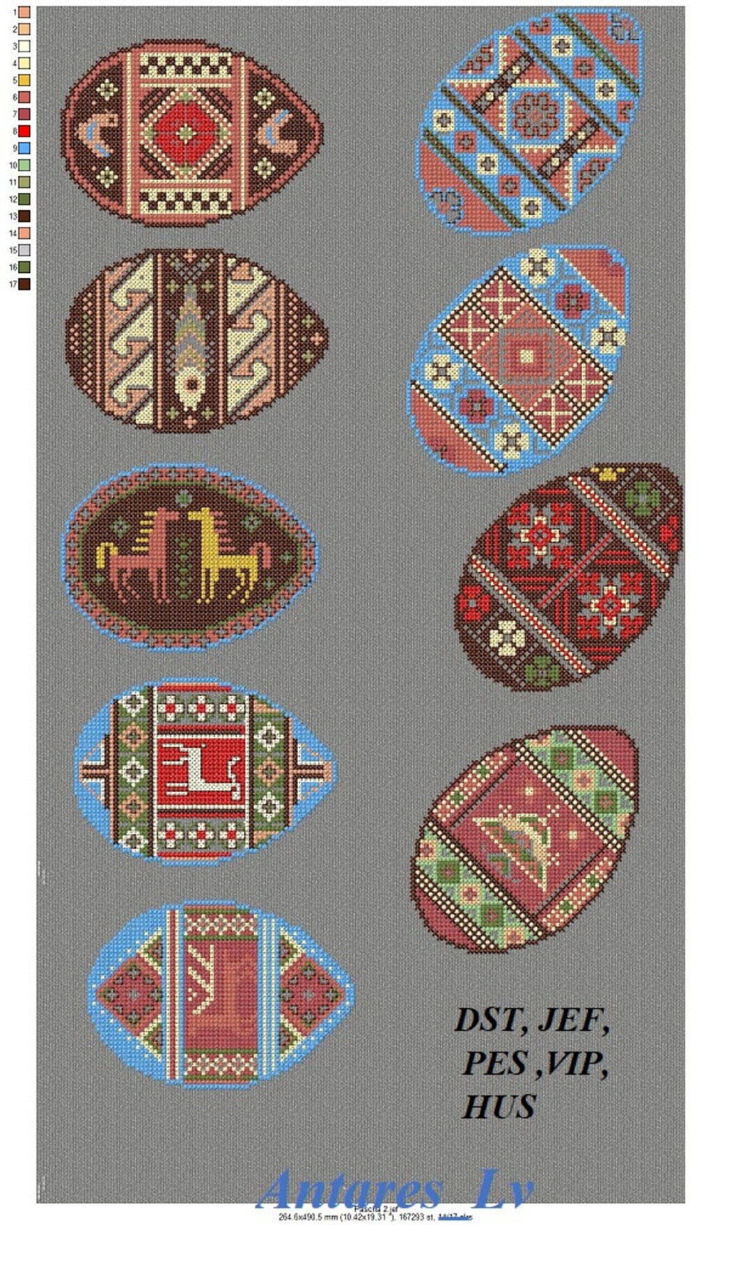 Egghead Designs Easter Egg Embroidery Design. Set of 9 Embroidery Designs. Egg ...