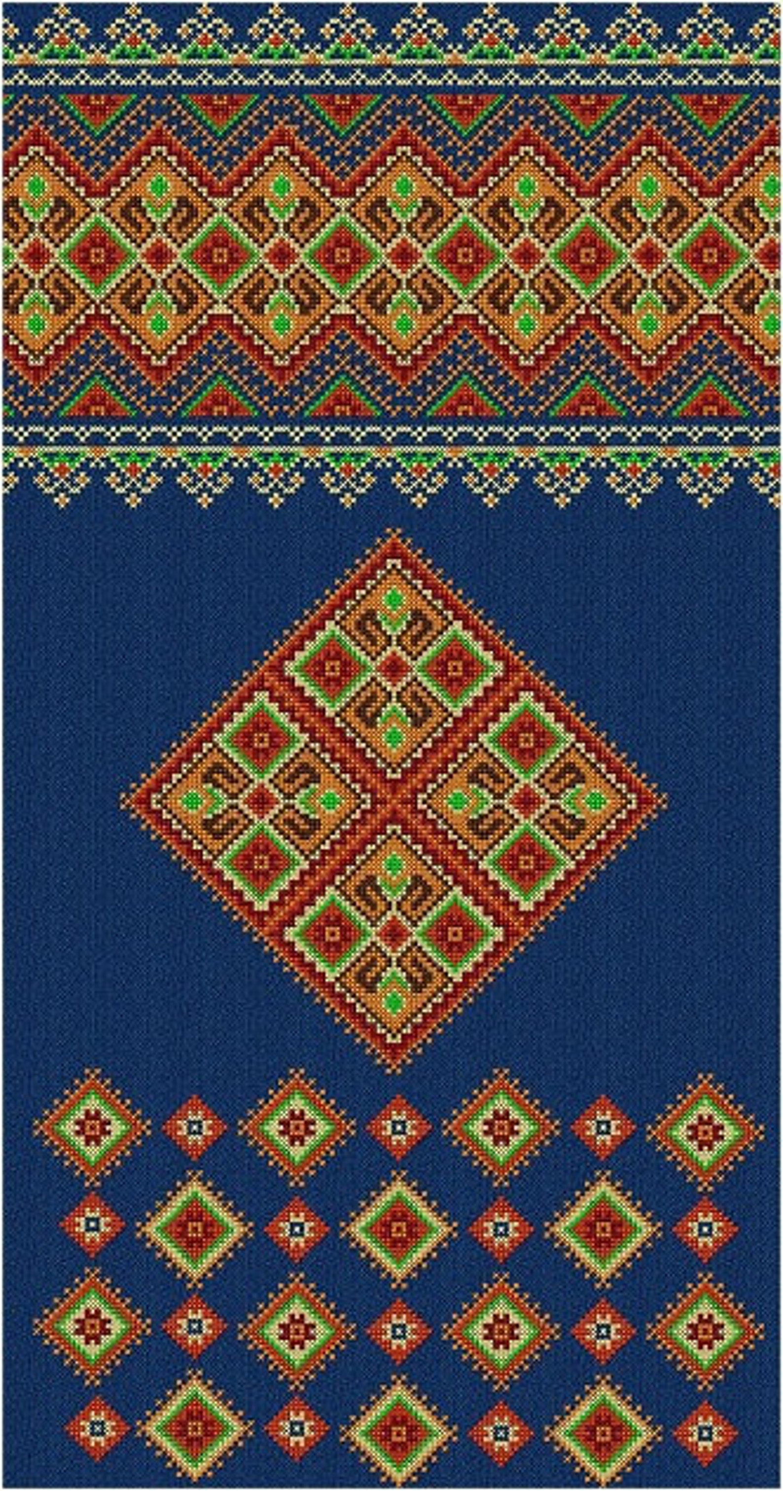 Folk Machine Embroidery Design. Ukrainian Embroidery Design Etsy UK