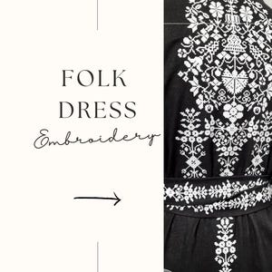 Folk dress embroidery design, Slavic embroidery, Ukrainian embroidery design