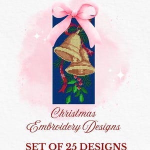 Set of 25+ Christmas embroidery designs | Winter Embroidery Design