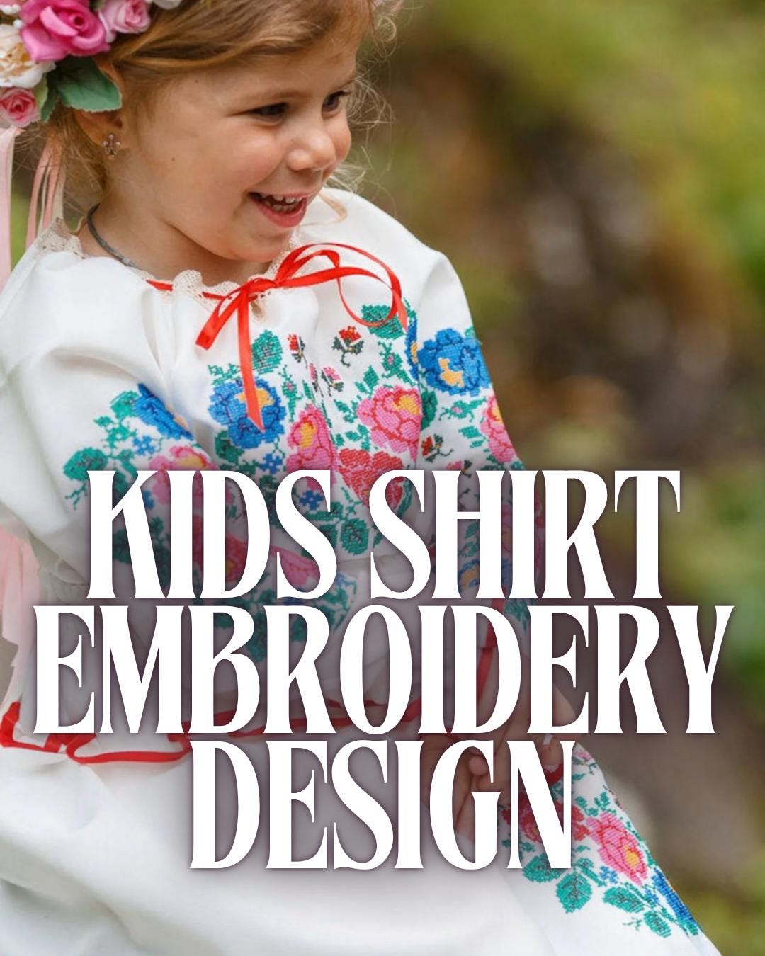Kids Vyshyvanka , Set of 5 Embroidery Designs, Machine Embroidery